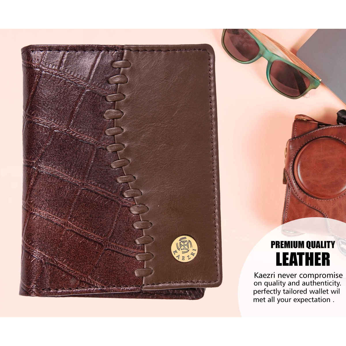 Kaezri Genuine Leather Wallet for Men | Wt crocko 1500