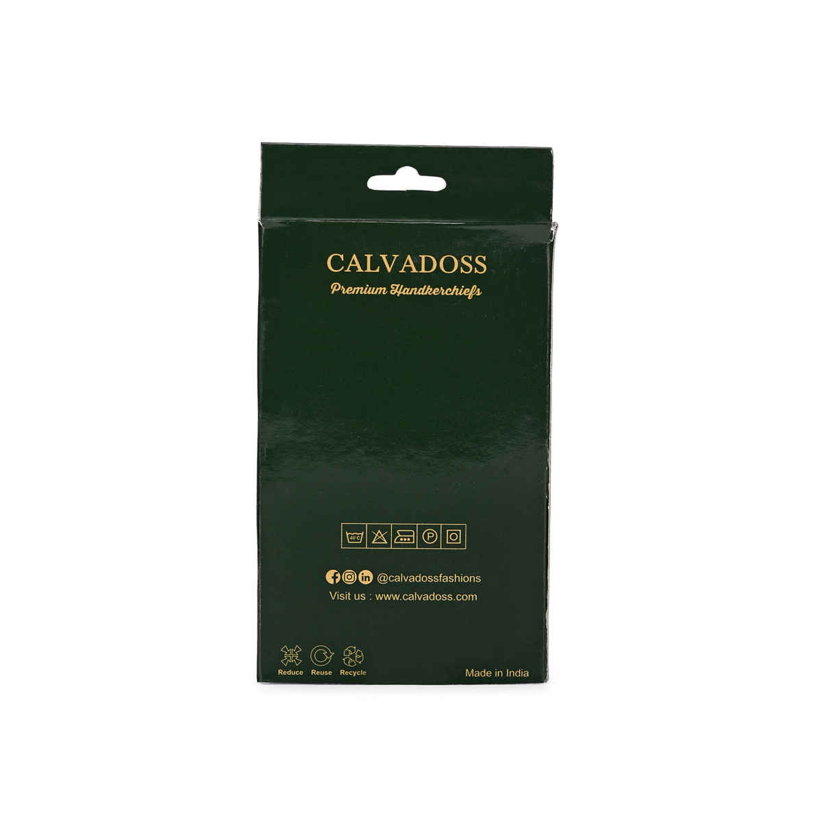 Calvadoss Men's Solid Ultra Premium Handkerchiefs | Cal6H5102Wxc | White