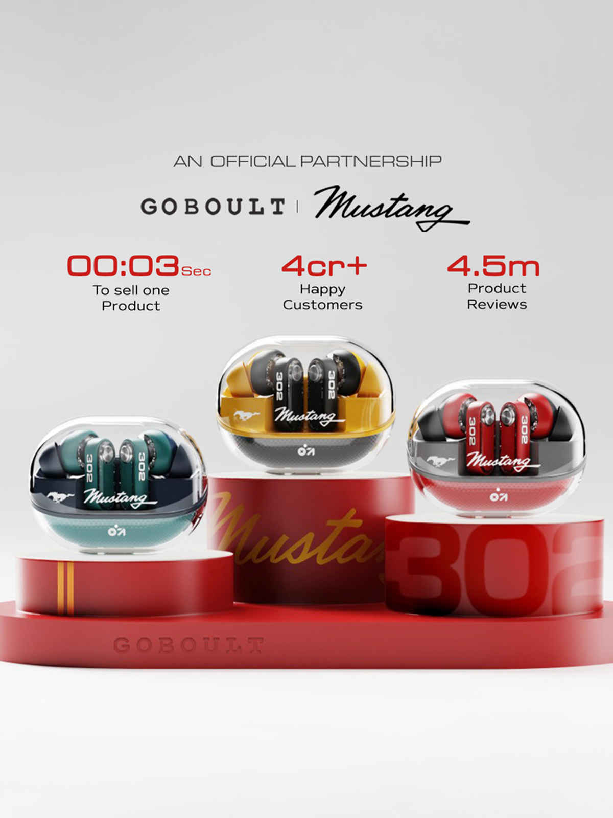 GOBOULT Mustang Sprint | Turbo Yellow | 30dB ANC | 60H Playtime