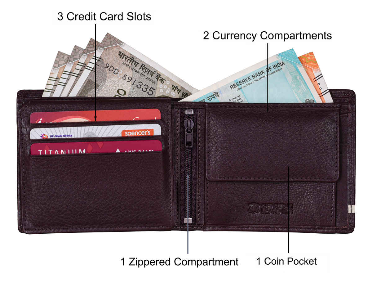 URBAN FOREST Men's Stag Leather Wallet | Brown & Sand