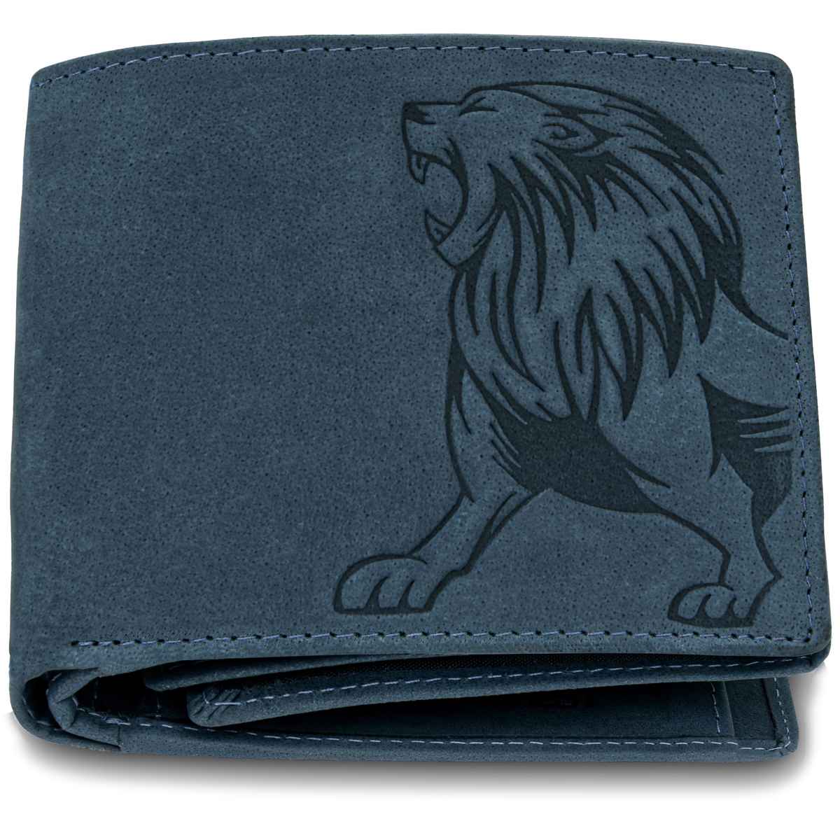 Urban Forest Men's Leo Vintage Leather Wallet | Blue