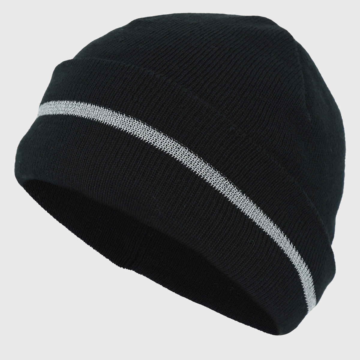 Fabseasons Unisex Solid Cotton Blend Beanie | Black - Free Size