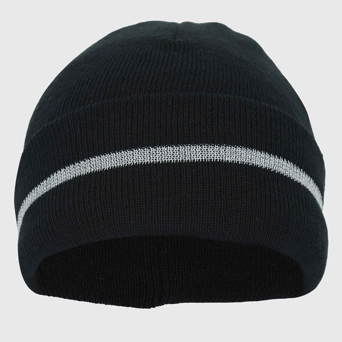 Fabseasons Unisex Solid Cotton Blend Beanie | Black - Free Size
