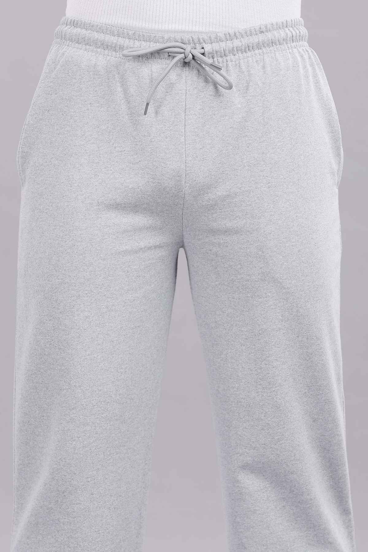 Springman Men's Solid Cotton Rich French Terry Baggy Track Pant | Grey - XL