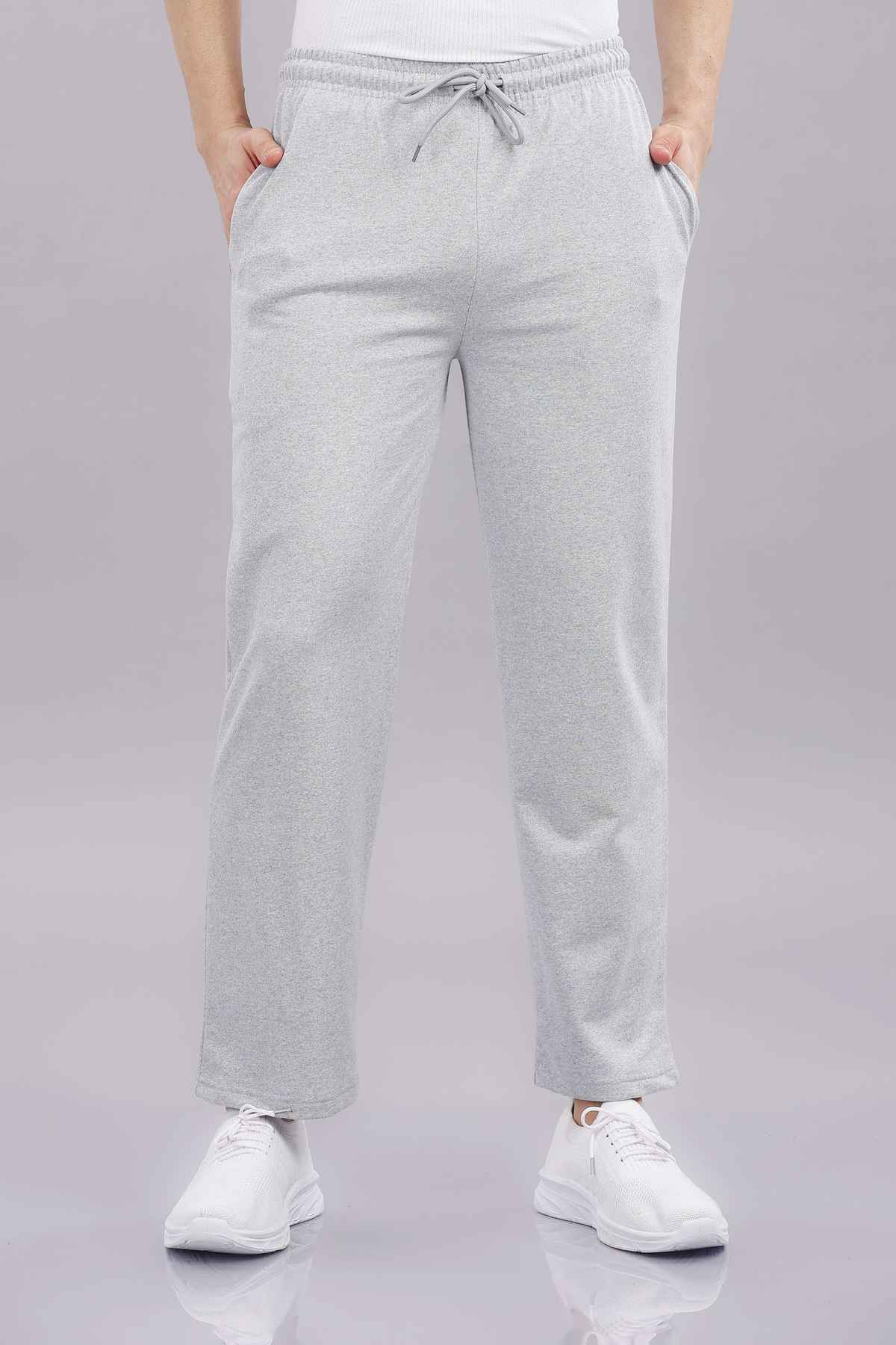Springman Men's Solid Cotton Rich French Terry Baggy Track Pant | Grey - 2XL