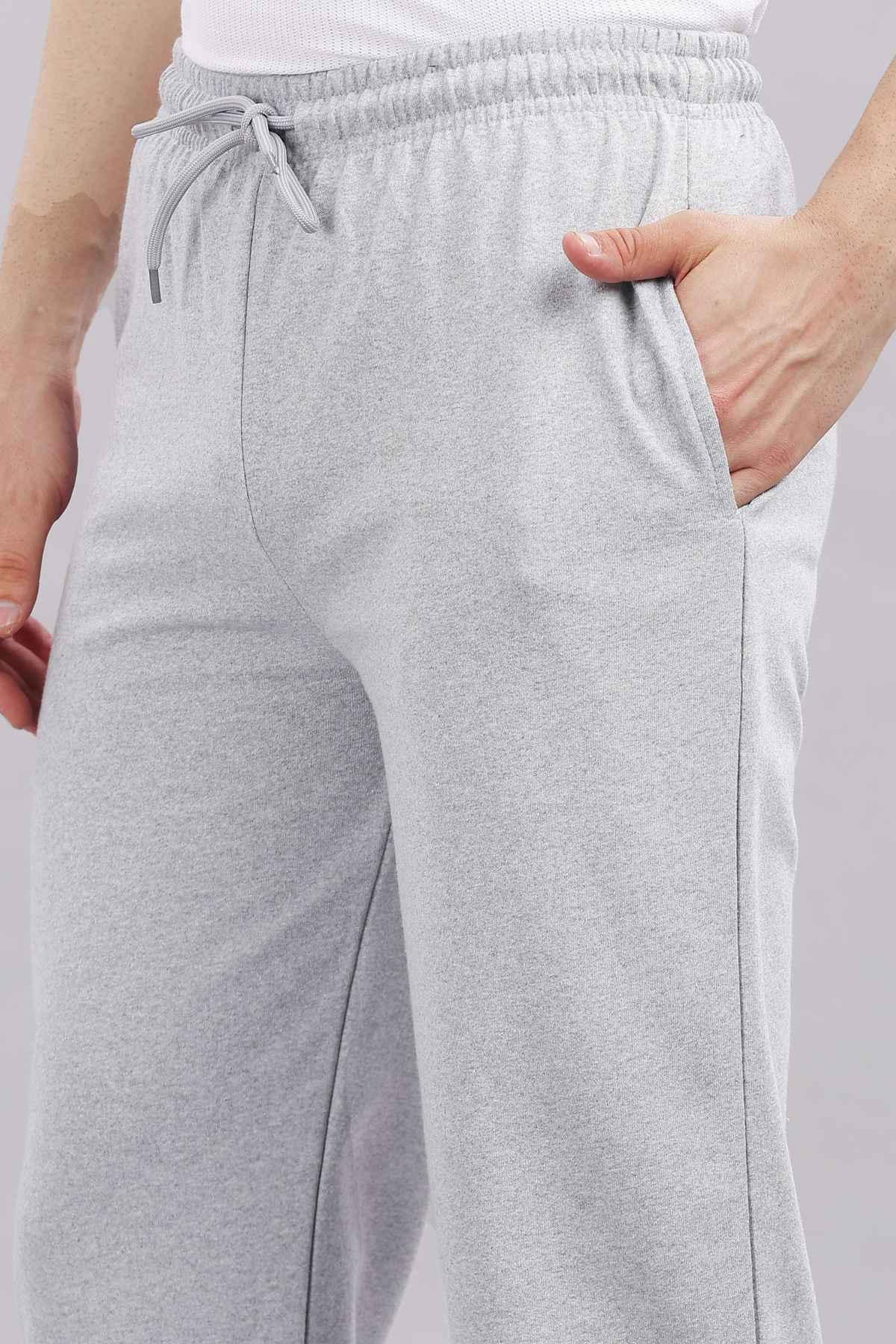Springman Men's Solid Cotton Rich French Terry Baggy Track Pant | Grey - 2XL