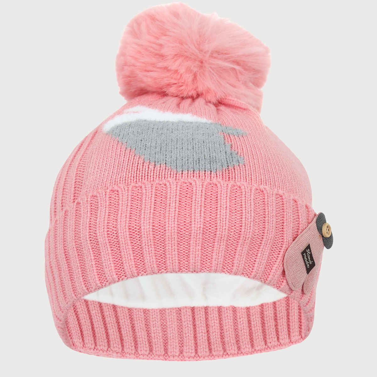 Fabseasons Unisex Solid Acrylic Wool Skull Cap | Pink | 6 months - 3 years