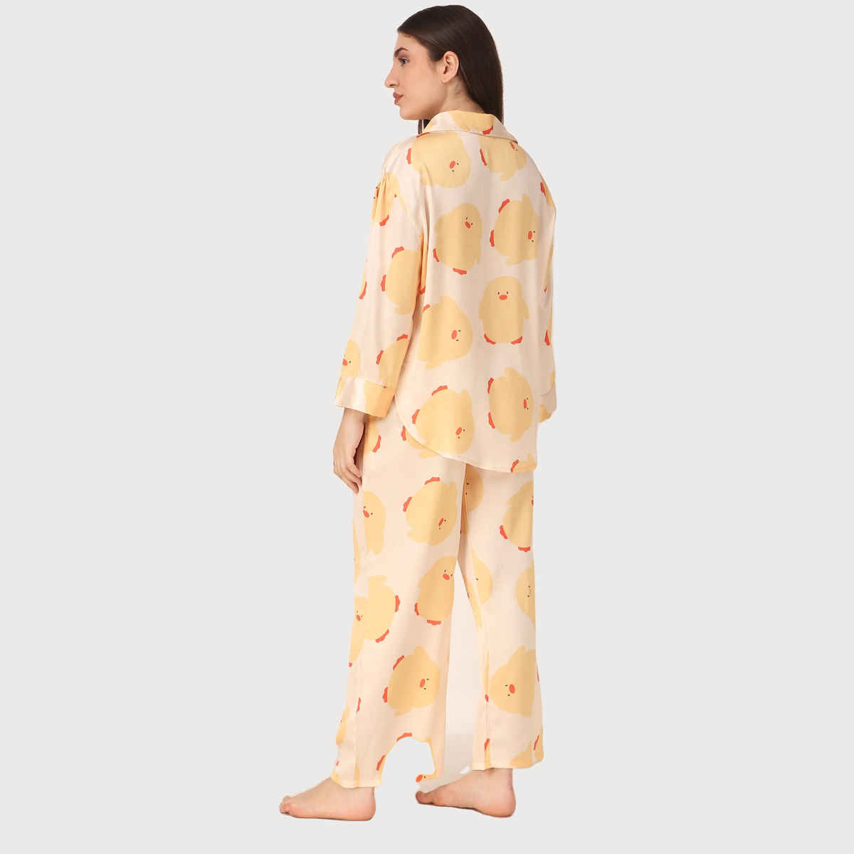 Masha Women's Duck Yellow Oversized Pajamas | Set | M