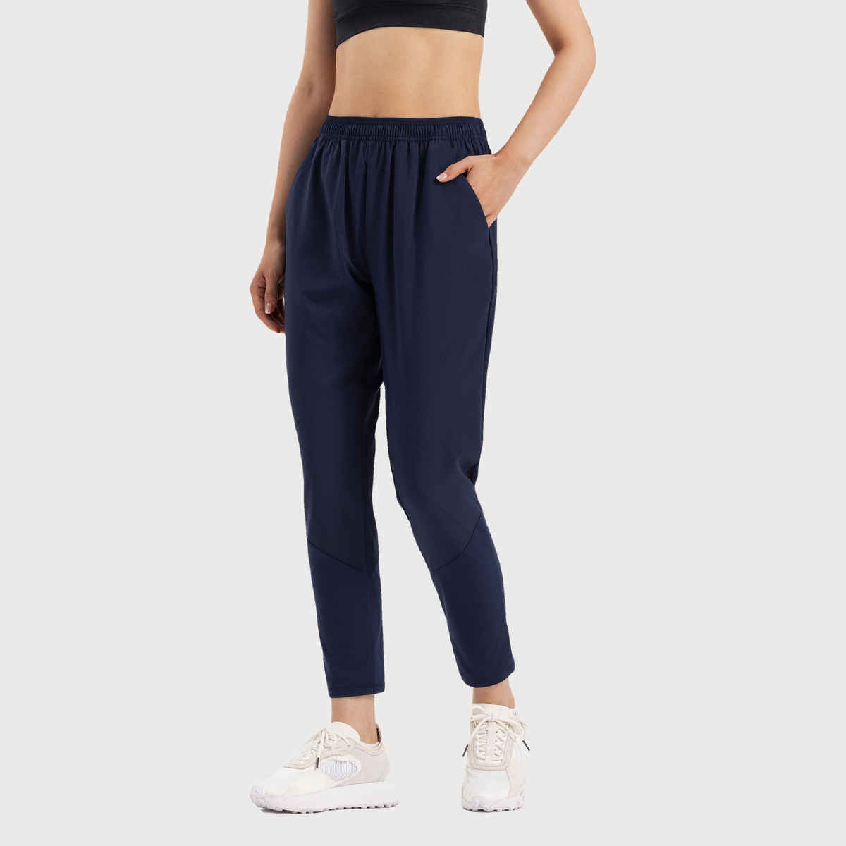 Decathlon | Domyos WoMen's Breathable Track Pants | Navy Blue - L