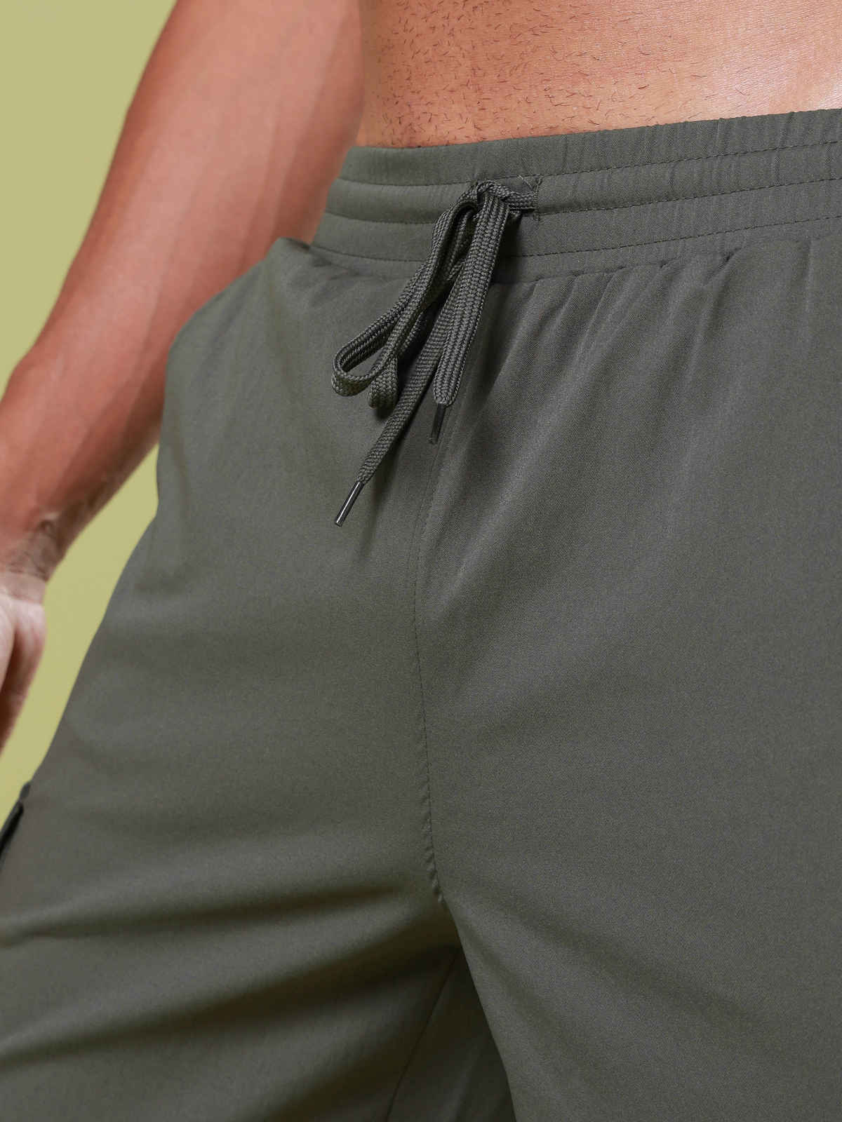 Technosport Men Poly Solid Slim Fit Sports Shorts with TS FLEXI | Beetle | L