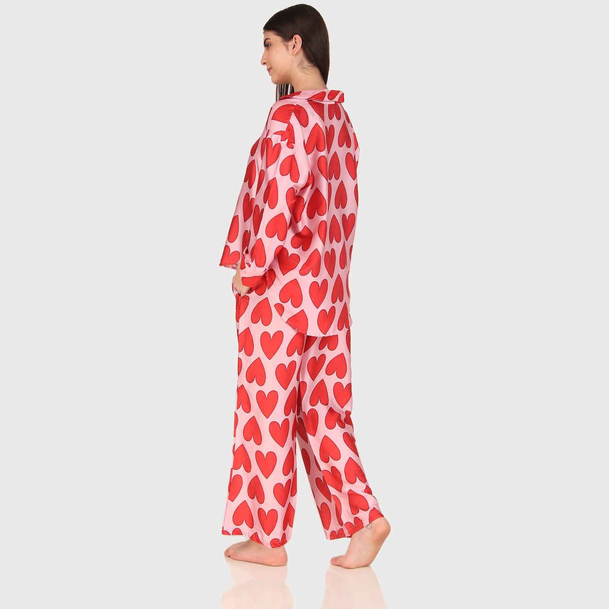 Masha Women's All Hearts Oversized Pajamas | Set | M