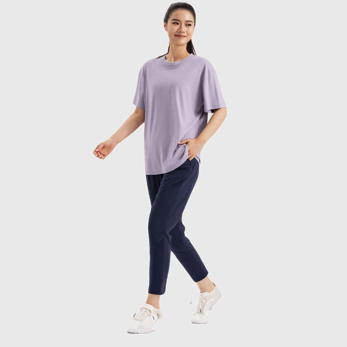 Decathlon Domyos Women's Breathable Track Pants | Navy Blue | L
