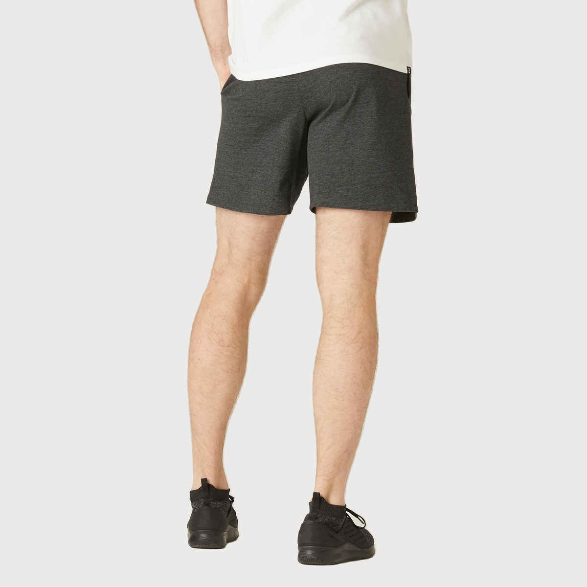 Decathlon | Domyos Men's Cotton Gym Shorts - Dark Grey, S
