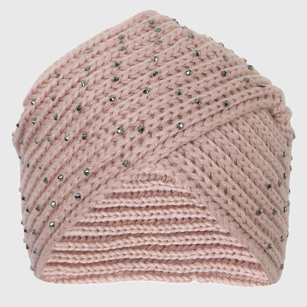 Fabseasons Women's Embellished Acrylic Wool Beanie | Peach | 5 - 14 years