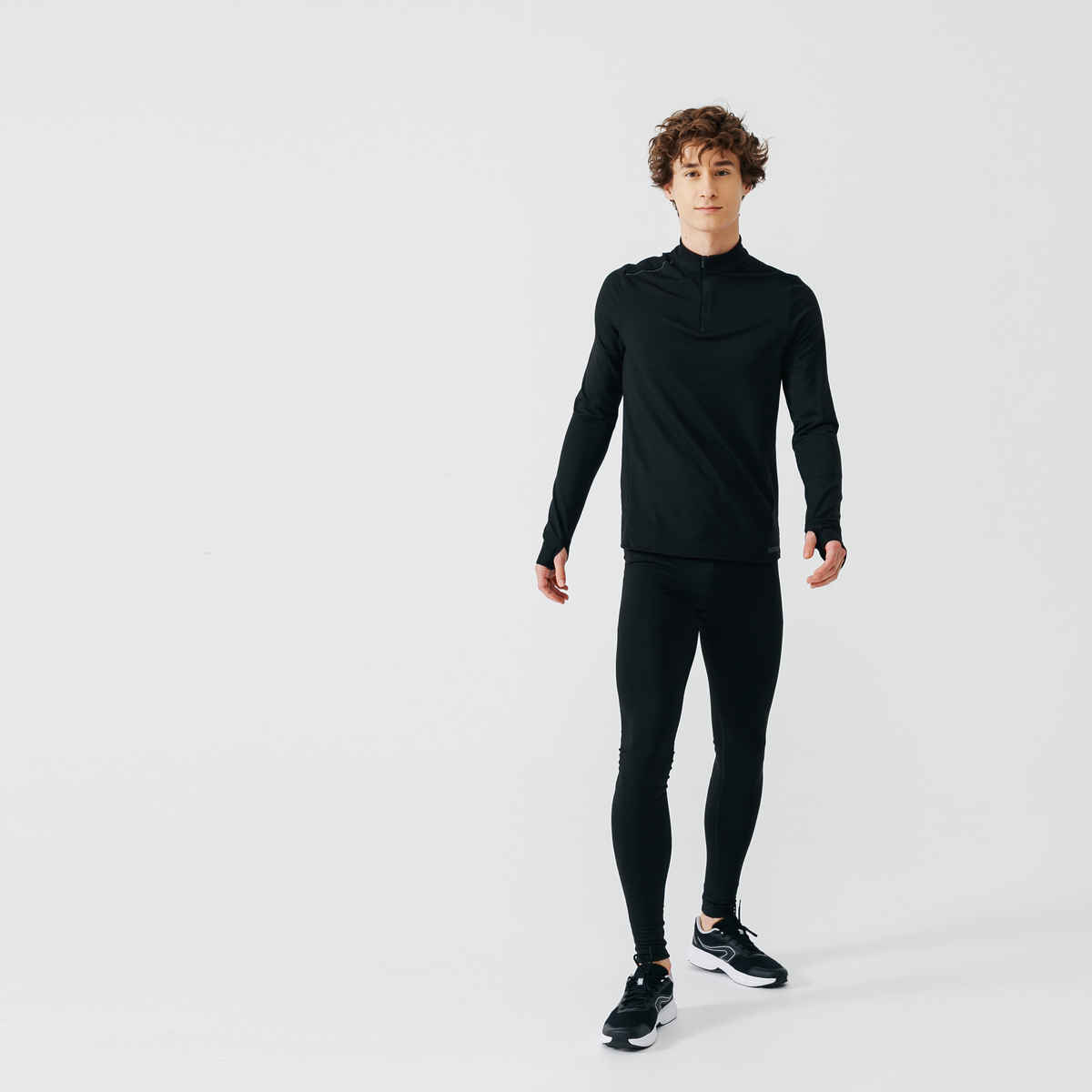Decathlon Kalenji Men Full Sleeve Running T-Shirt| Black | S