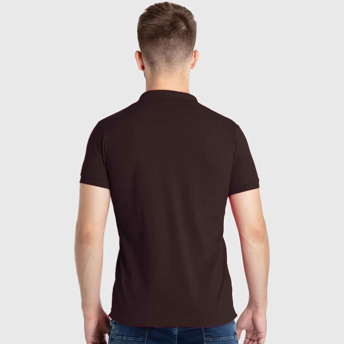 Status Quo Men Polo T-shirt - Dark Brown | Slim Fit | M