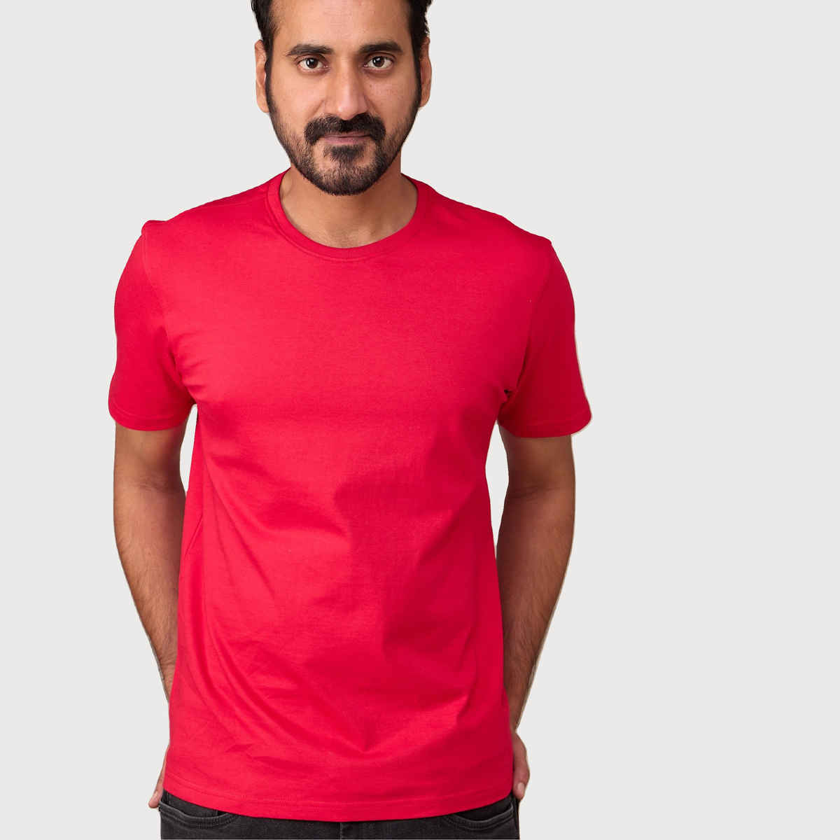 EQL Unisex 100% Compacted Cotton T-shirt | Deep Red - L