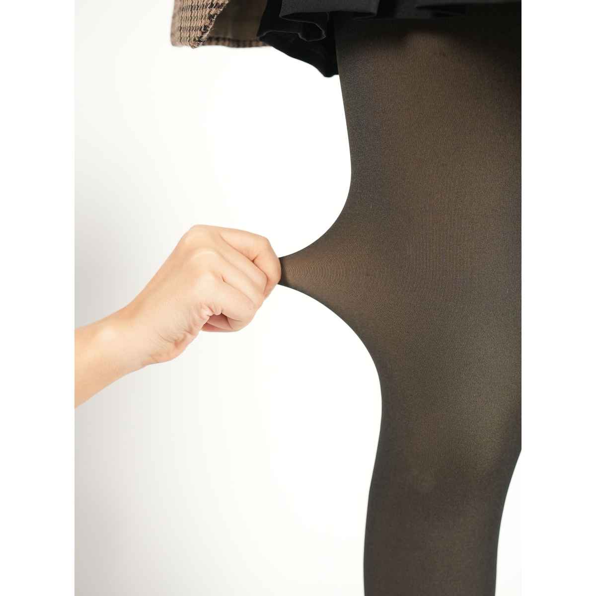Theater Women Sheer Black Opaque Stockings S-XL (24-38 In)