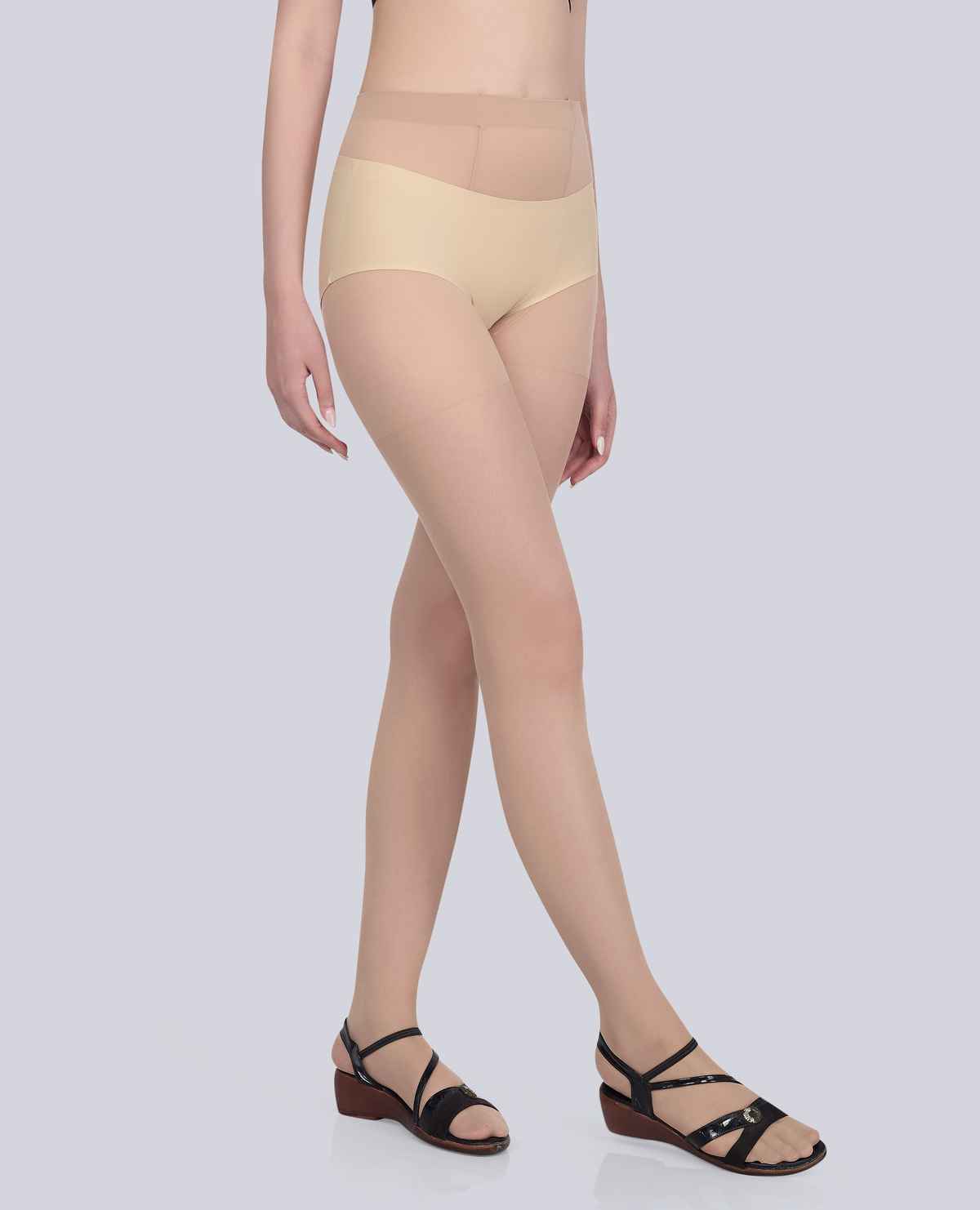 PLUMBURY Women's High Waist Pantyhose Sheer Tights Stockings