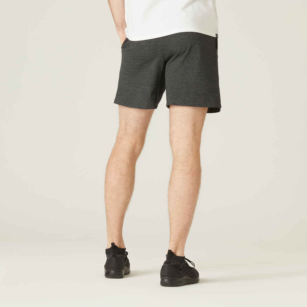 Decathlon Domyos Men Cotton Gym Shorts | Dark Grey | L