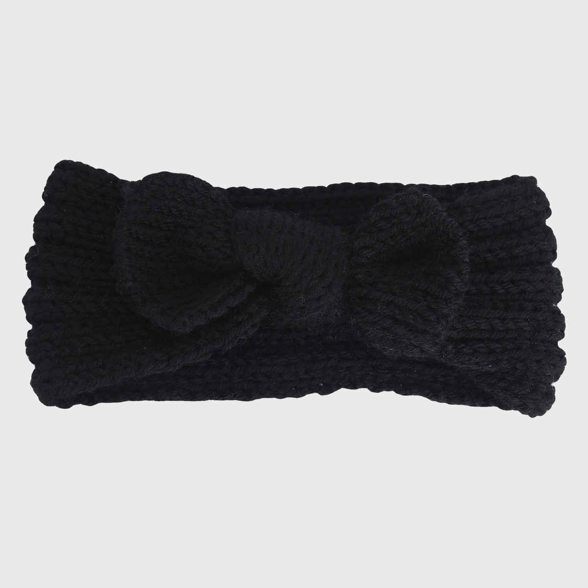Fabseasons Women's Solid Acrylic Blend Headband | Black | 2 - 10 years