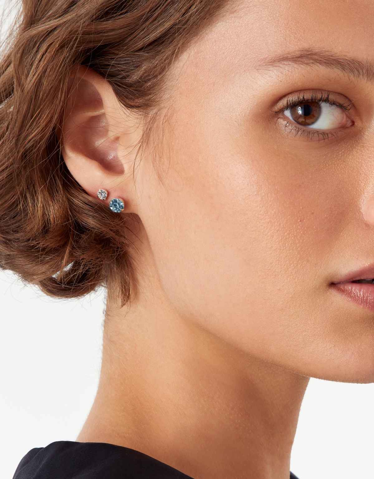 Accessorize London Women Blue Set of 3 Crystal Stud Earring