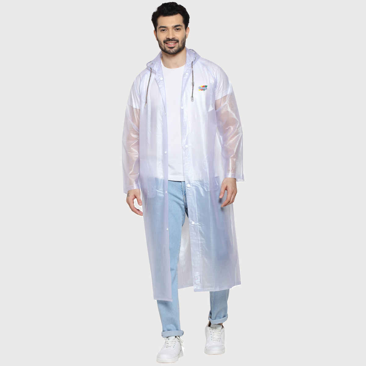 Fendo Ruby Khadi Unisex Waterproof Pvc Unisex Transparent Overcoat | Freesize Raincoat -Transparent