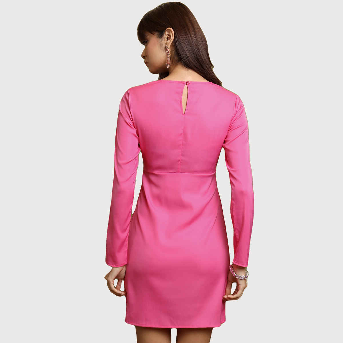 Tokyo Talkies Women's Twist Front Sheath Dress | Pink - S