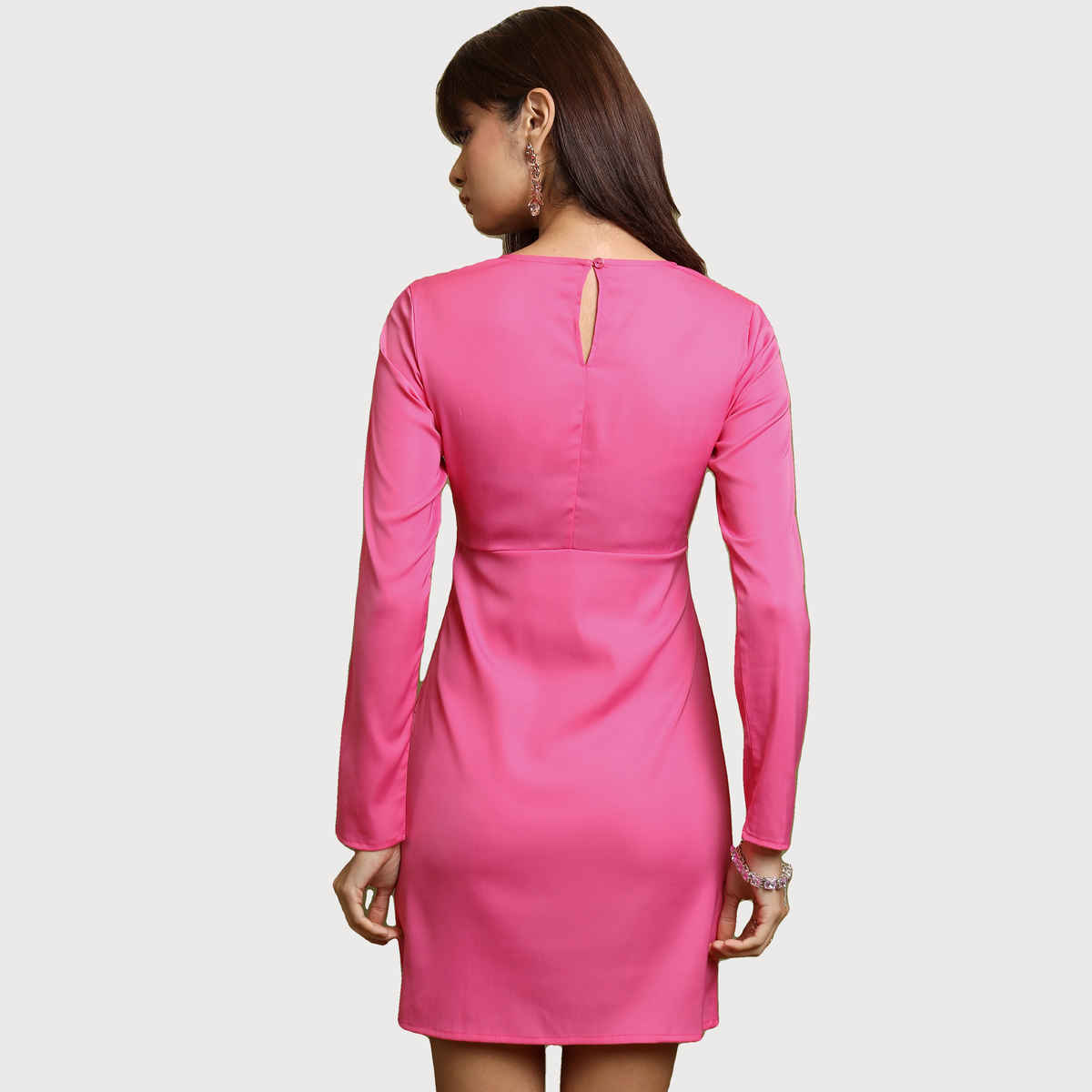 Tokyo Talkies Women's Twist Front Sheath Dress | Pink - L