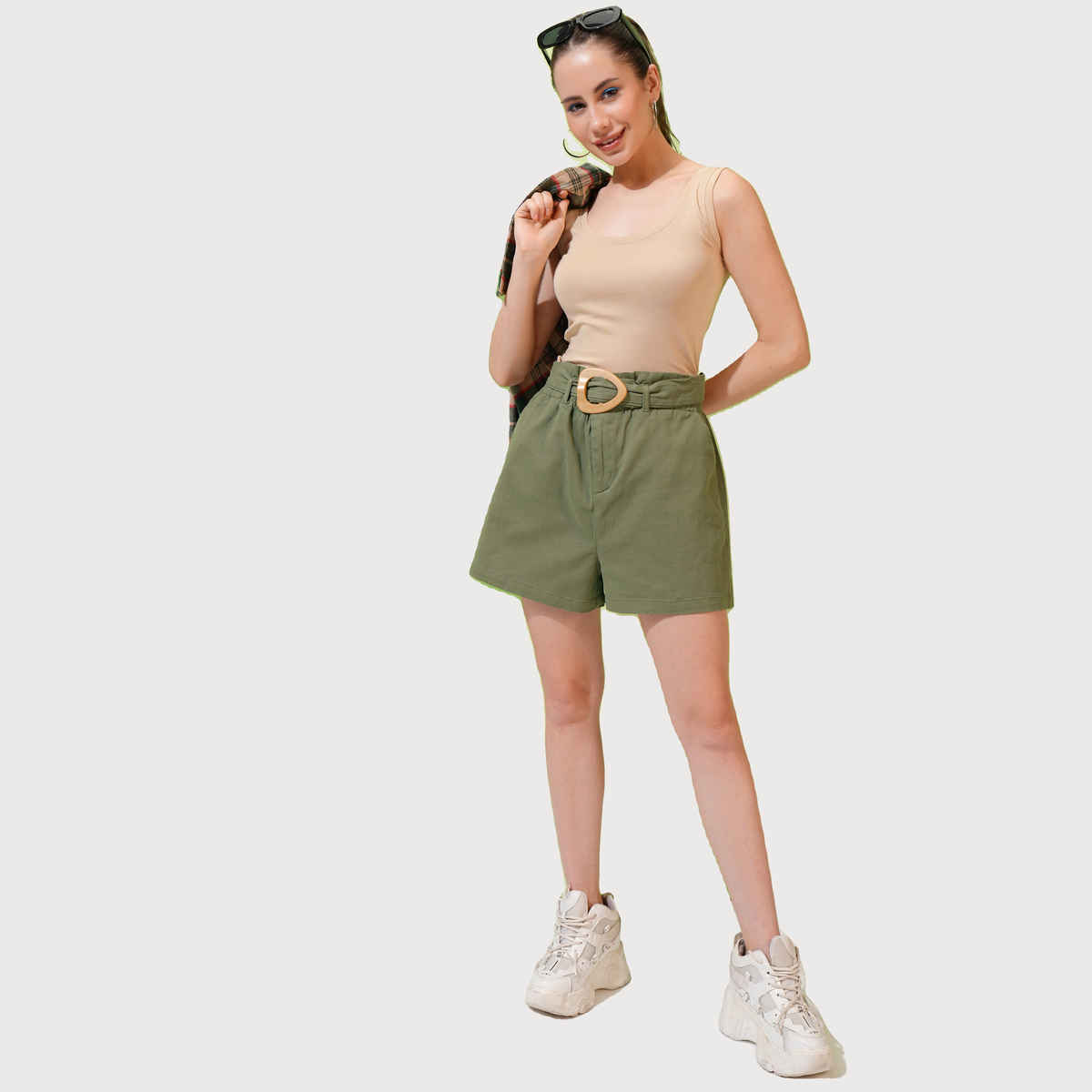 Tokyo Talkies Women's Capulet Below Knee Short | Green - S