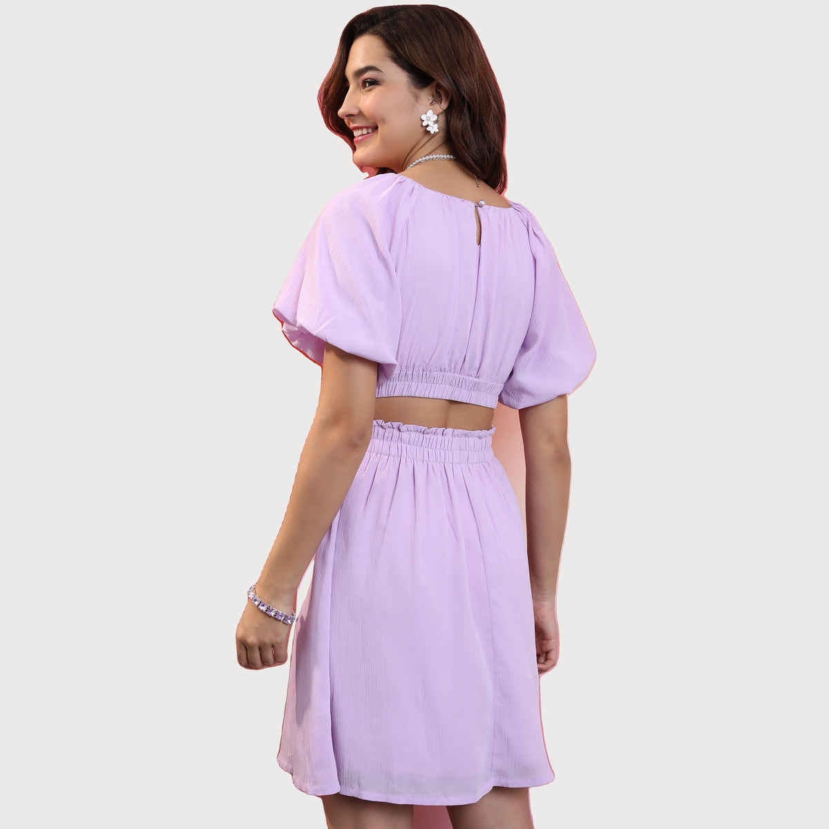 Tokyo Talkies Women's Blouson Dress | Purple - M
