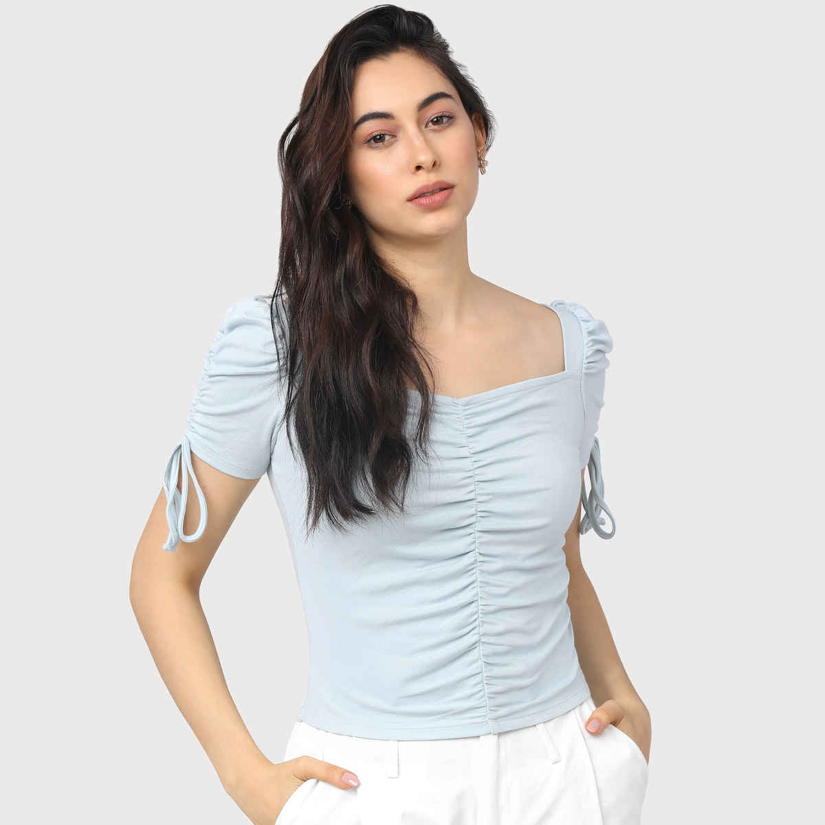 Tokyo Talkies Women's Striped Regular Top | Multicolour - XL