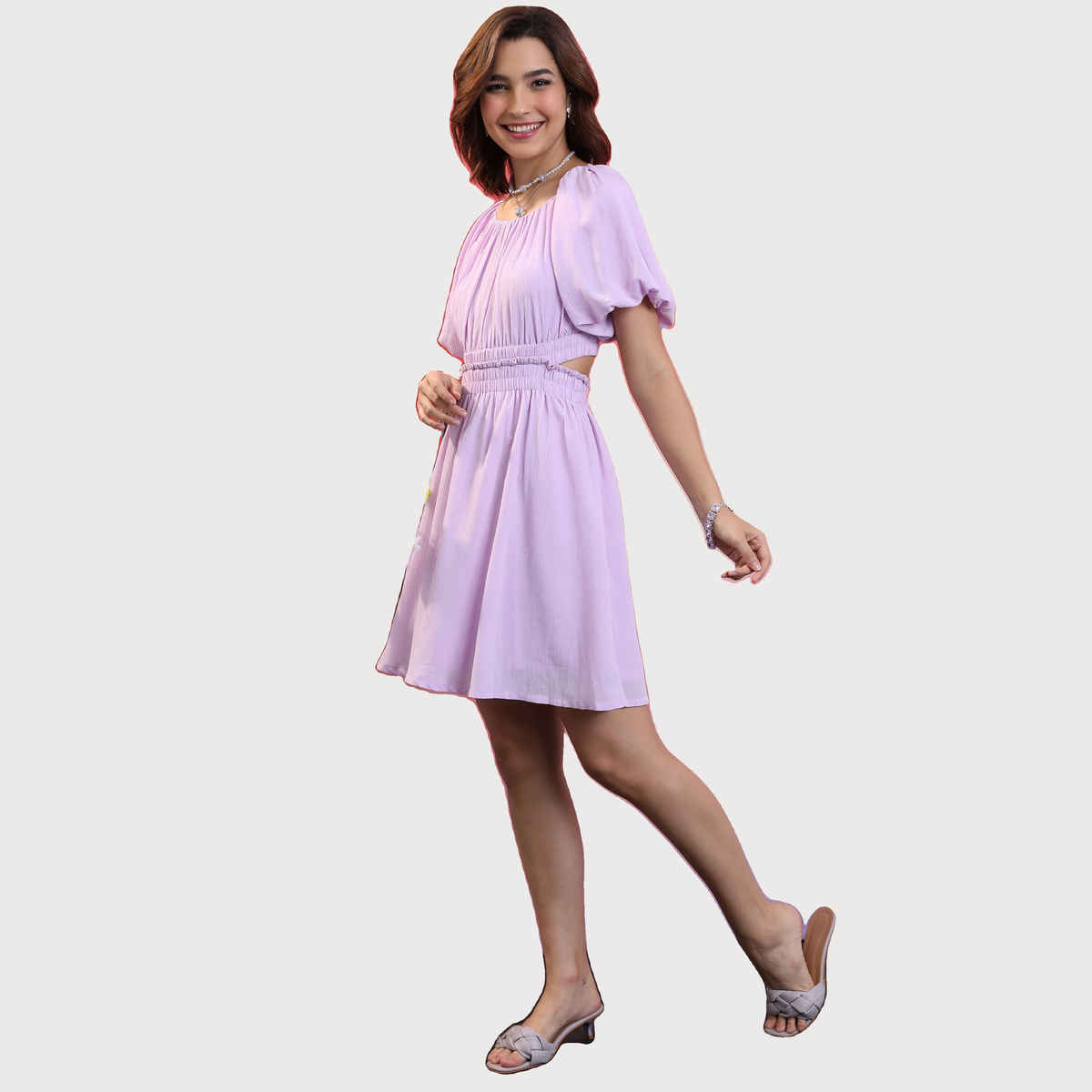 Tokyo Talkies Women's Blouson Dress | Purple - M