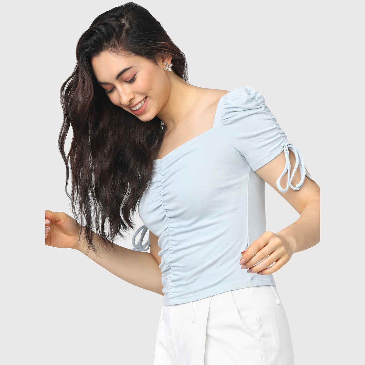 Tokyo Talkies Women's Striped Regular Top | Multicolour - XL