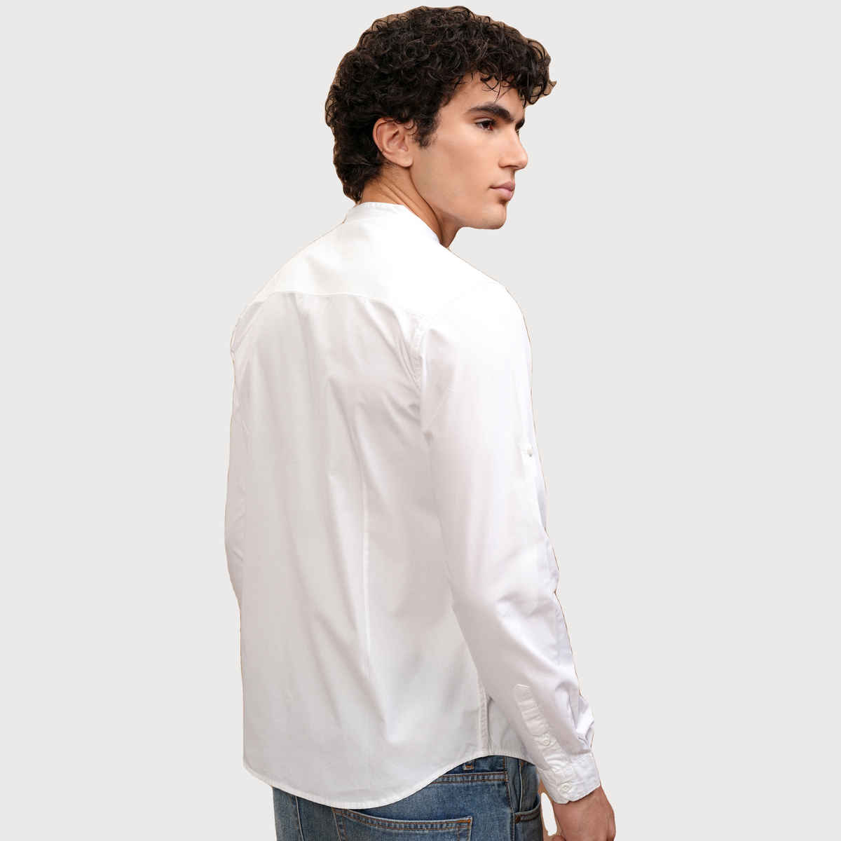 Highlander Men Slim Fit Casual Shirt | White | M