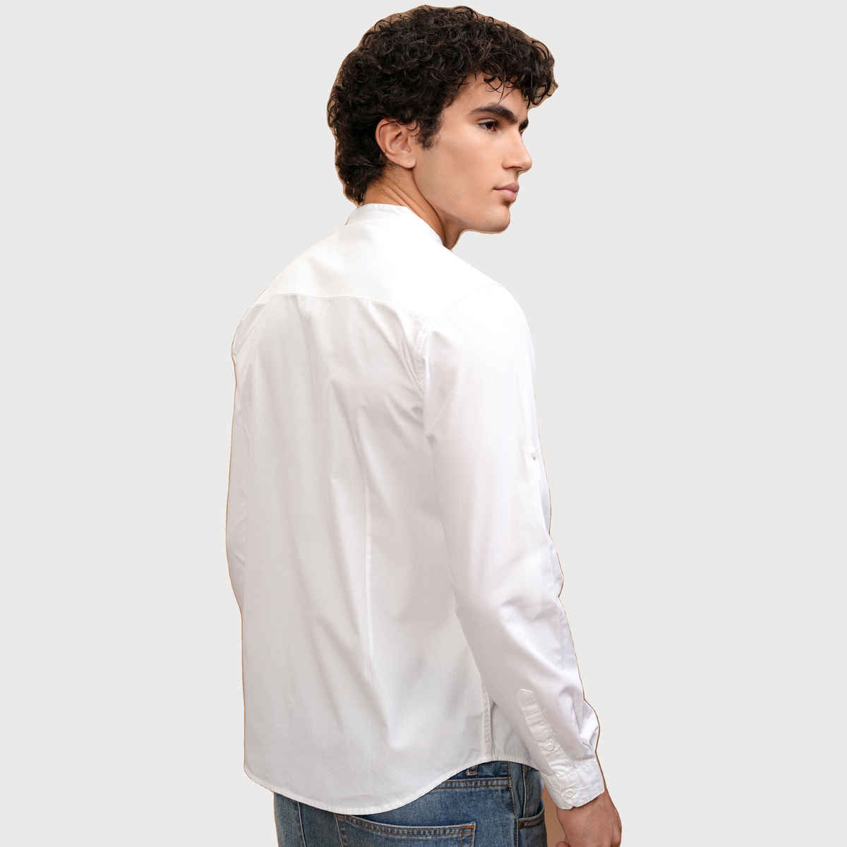 Highlander Men Slim Fit Casual Shirt | White | XL