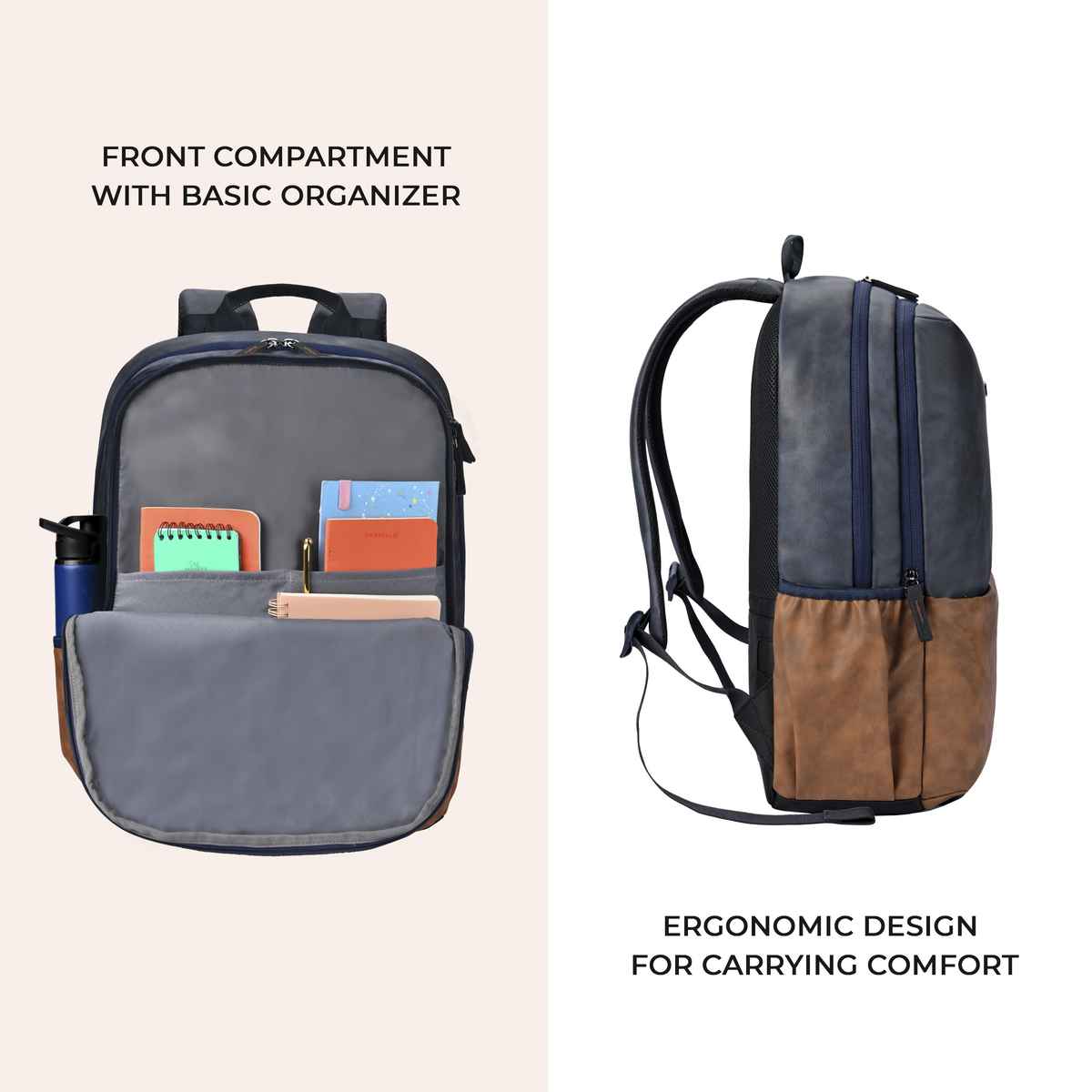 Gear Uber Leatherite Lbp - Navy Tan