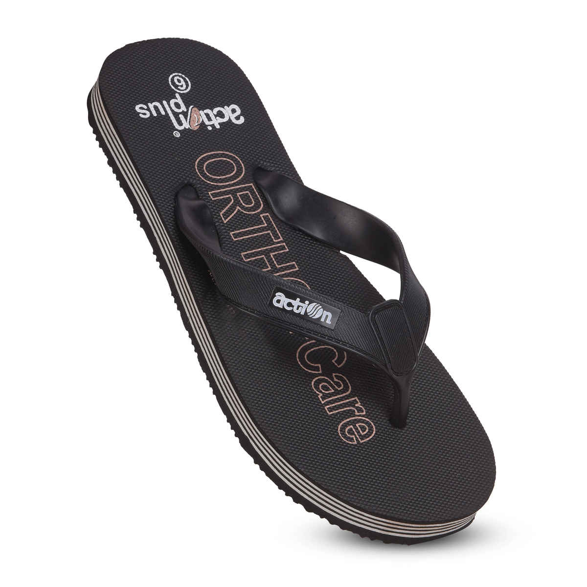 Action Slipper For Women | Aptw-112 Black - UK-6