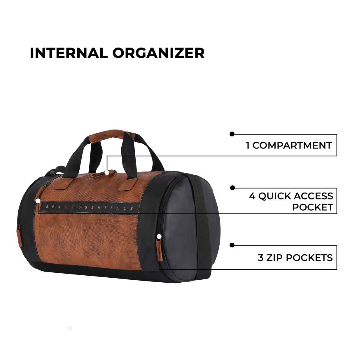 Gear Clubsport 5 Faux Leather Black Tan