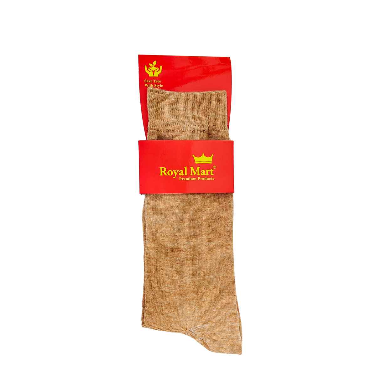 Royal Mart Unisex Solid Wool Full Wollen Socks | Cream - Free Size