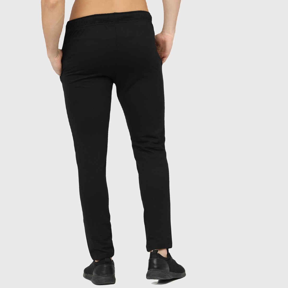 Highlander Men Solid Slim-Fit Track Pant | Black - 30