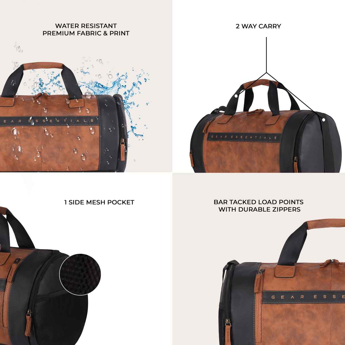 Gear Clubsport 5 Faux Leather Black Tan