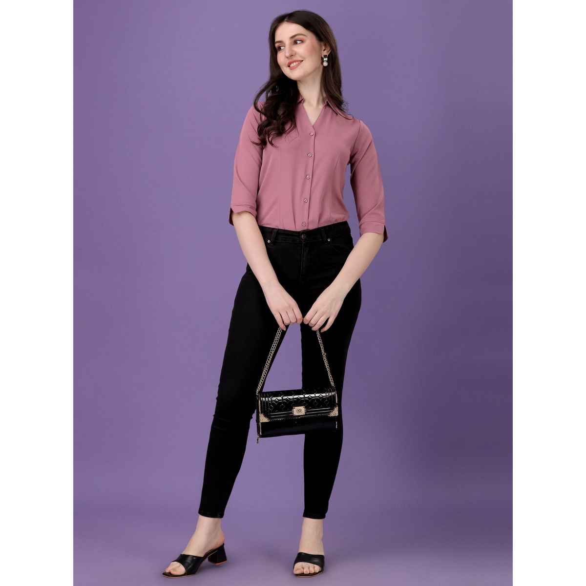 Sheetal Associates Women's Relaxed Casual Shirt | 15027 | Pink - L