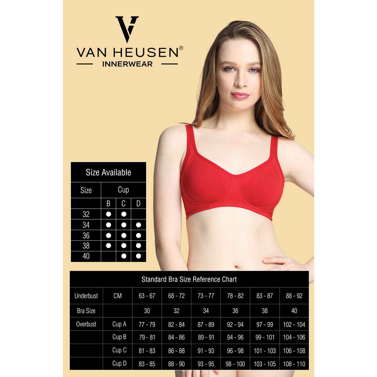 Van Heusen Women White Solid Side Support Panel No Spill Comfort Bra |34C