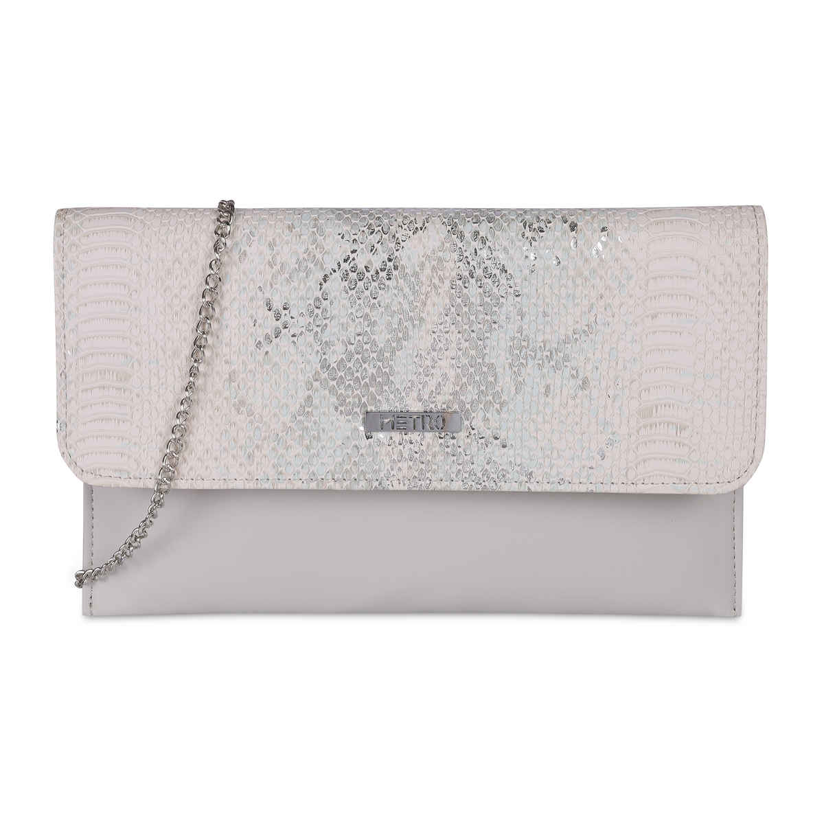 Metro Grey Synthetic Sling Bag for Women | 230-54-14