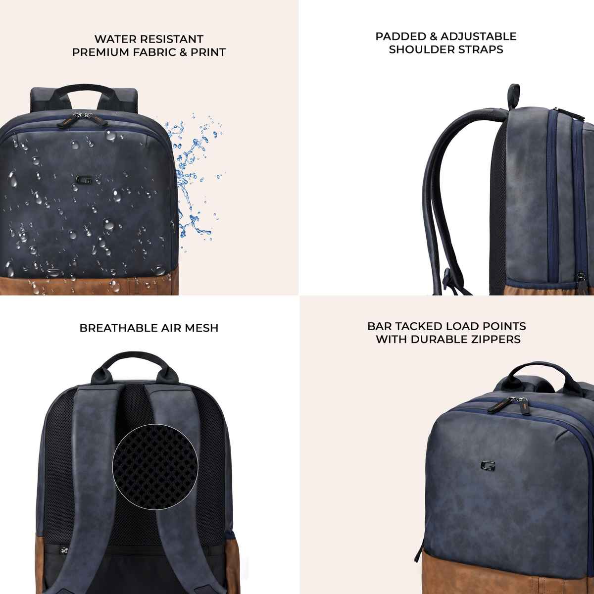 Gear Uber Leatherite Lbp - Navy Tan