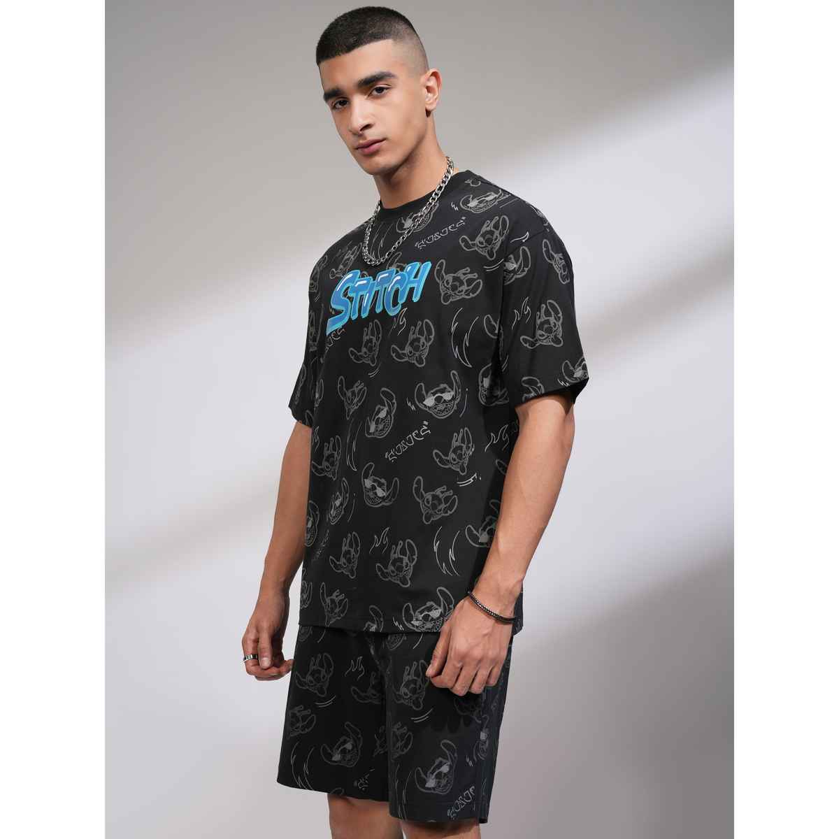 Highlander Men's Co-ord Set - Disney Stitch | Black - S