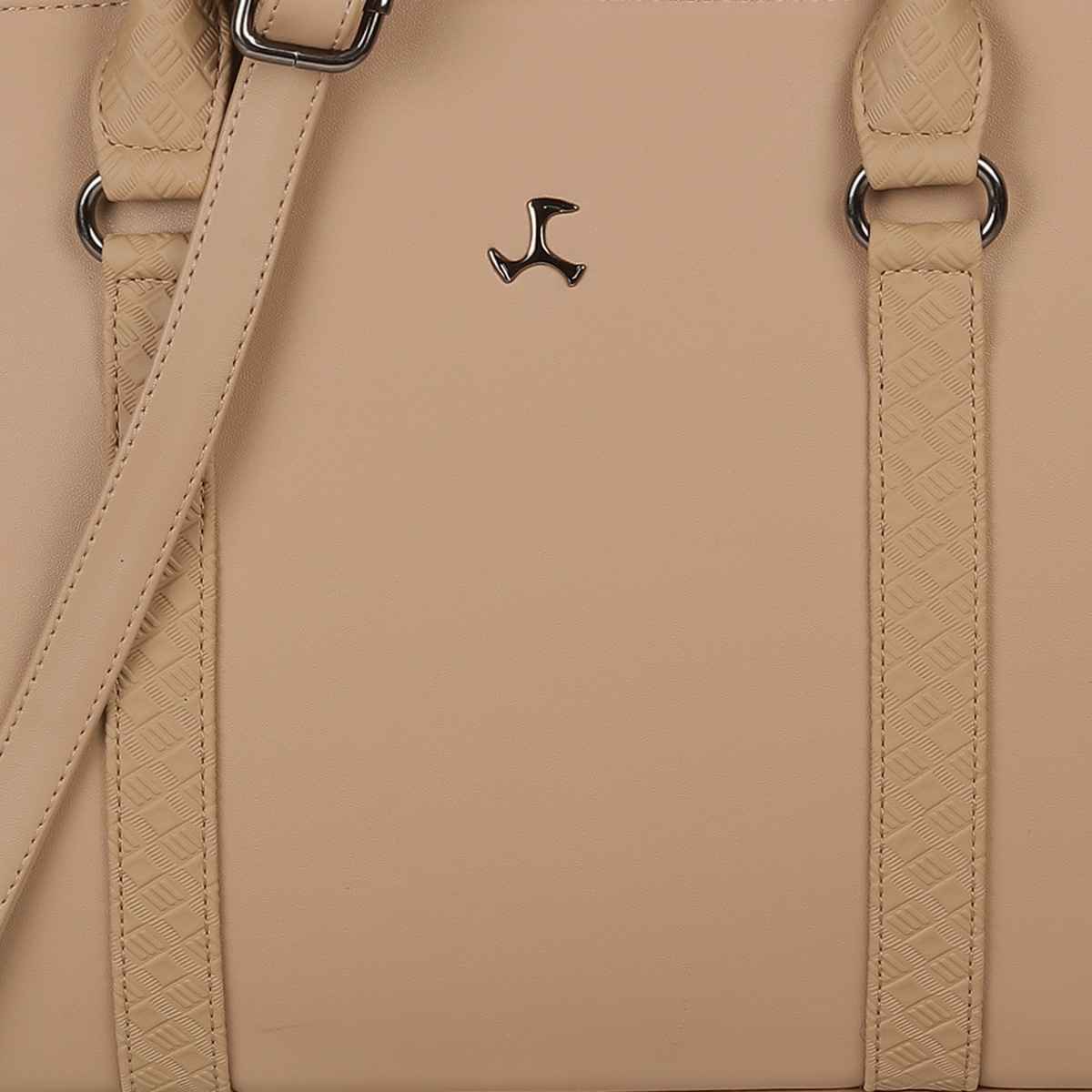 Mochi Women's Pu Satchel Bag | 66-429-20 | Beige