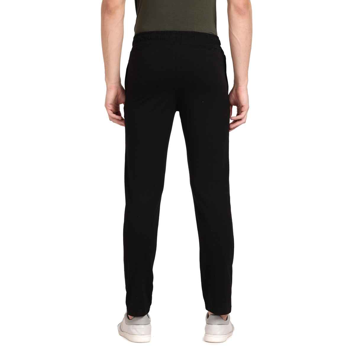 Pepe Jeans Mens Black Regular Track pant - Pack of 1 (L) Comfort Fit, Soft Fabric, Breathable