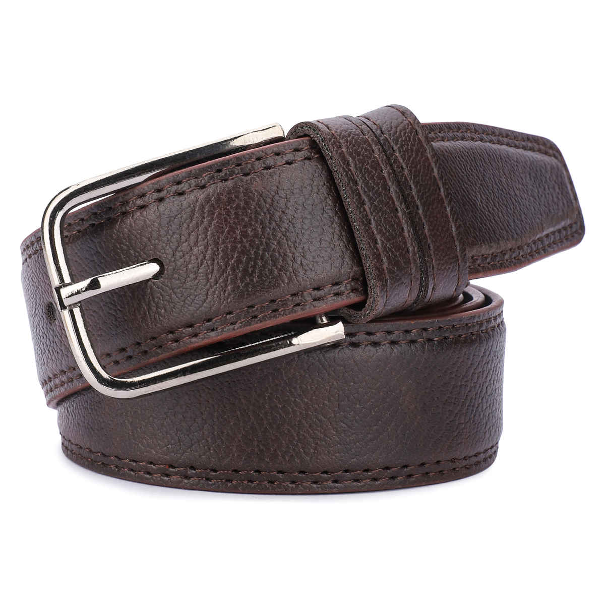 Kastner Men's Artificial Leather Belt with Stylish Metal Buckle | Formal & Casual Wear | Brown - 32
